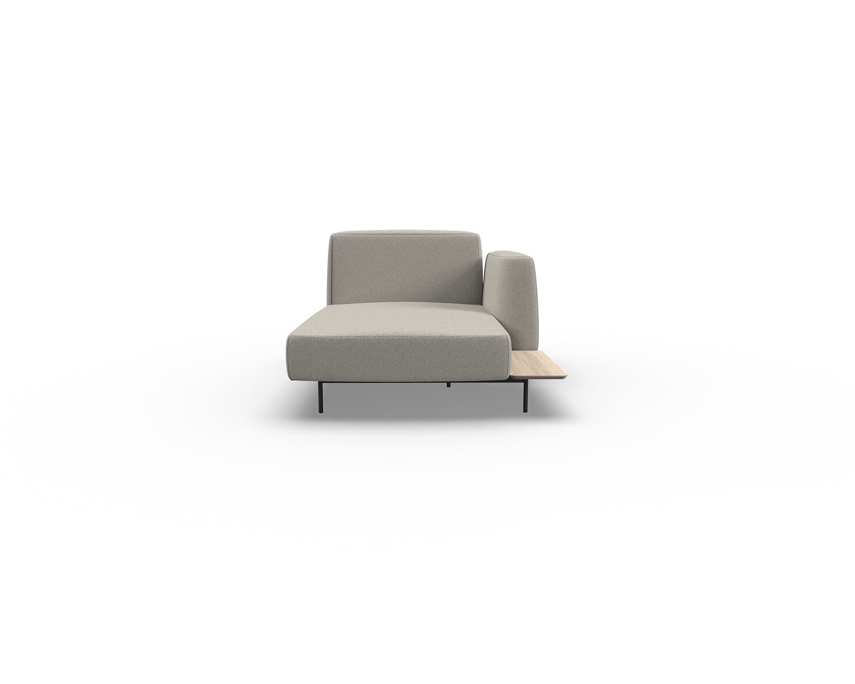 Noon Sofa Right Chaise with Shelf
